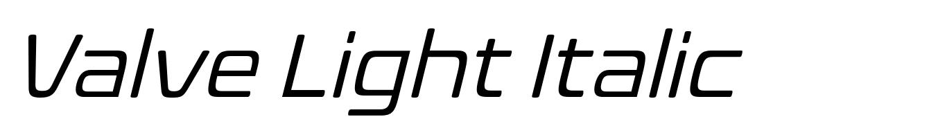 Valve Light Italic